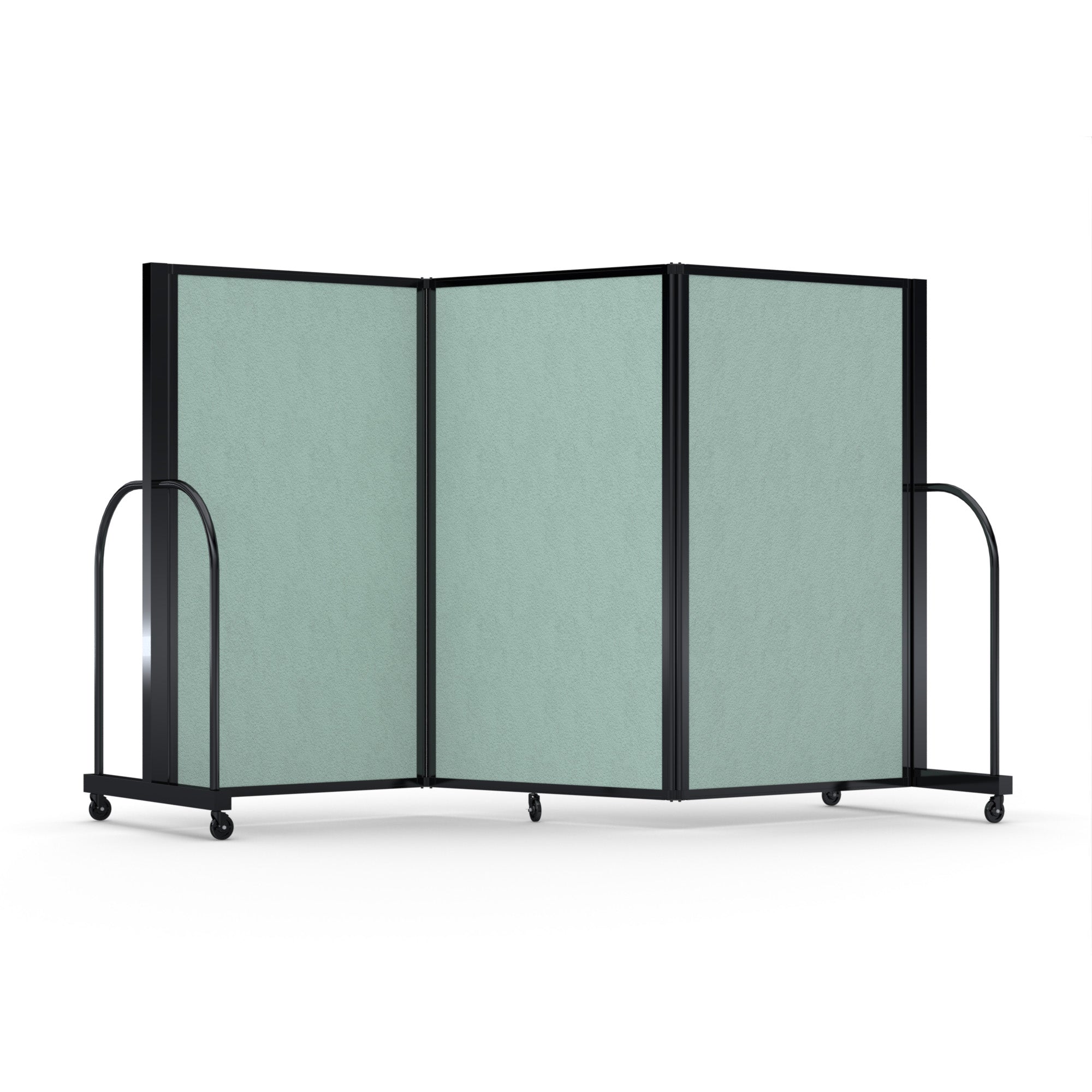 Screenflex Full Motion Divider, 5' x 8'7", Black Frame, Mint Vinyl