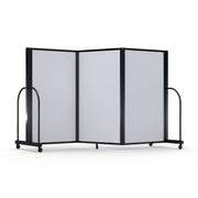 Screenflex Full Motion Divider, 5' x 8'7", Black Frame, Ice Vinyl