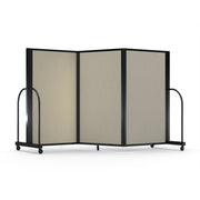 Screenflex Full Motion Divider, 5' x 8'7", Black Frame, Hazelnut Vinyl