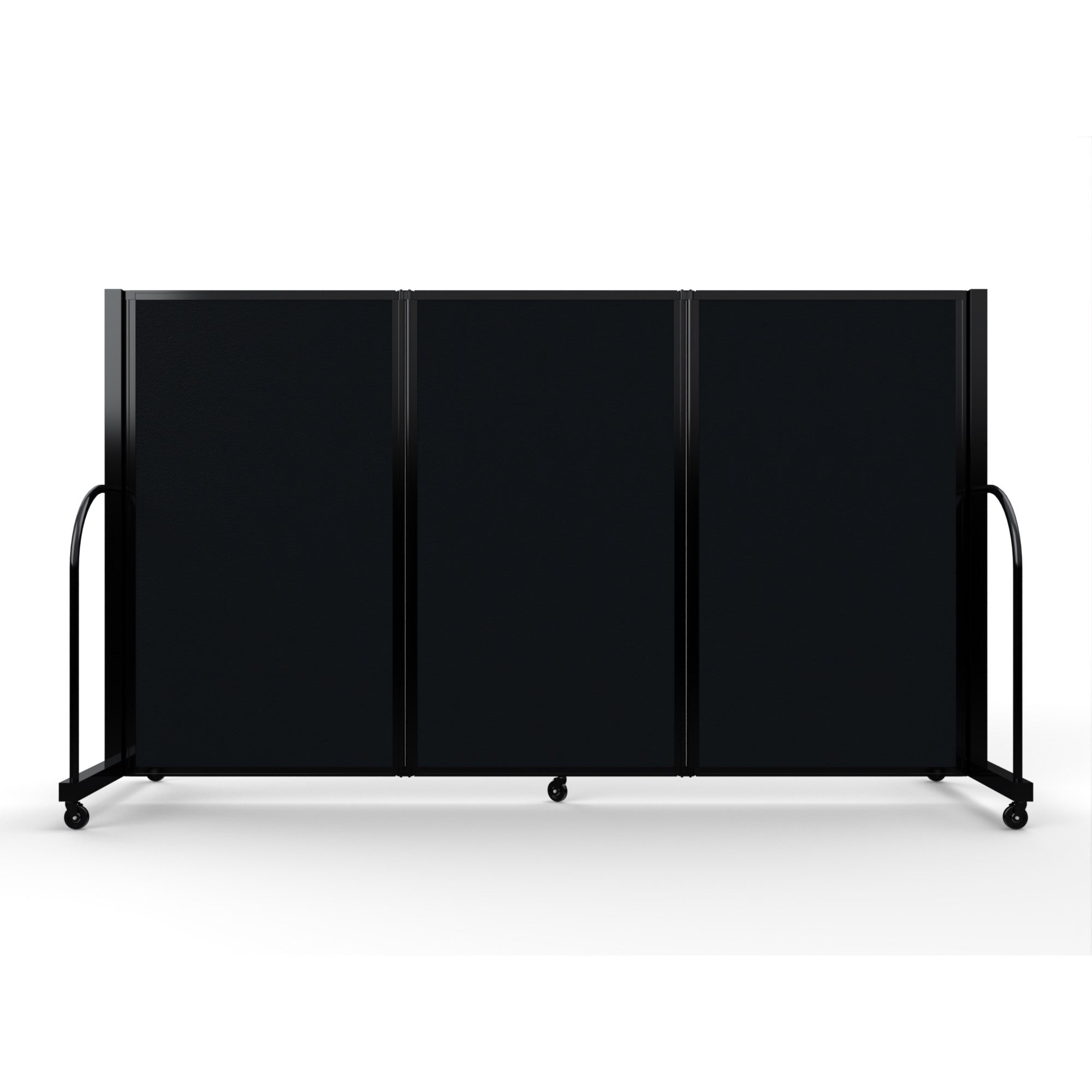 Screenflex Full Motion Divider, 5' x 8'7", Black Frame, Coal Vinyl