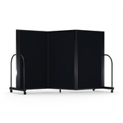 Screenflex Full Motion Divider, 5' x 8'7", Black Frame, Coal Vinyl