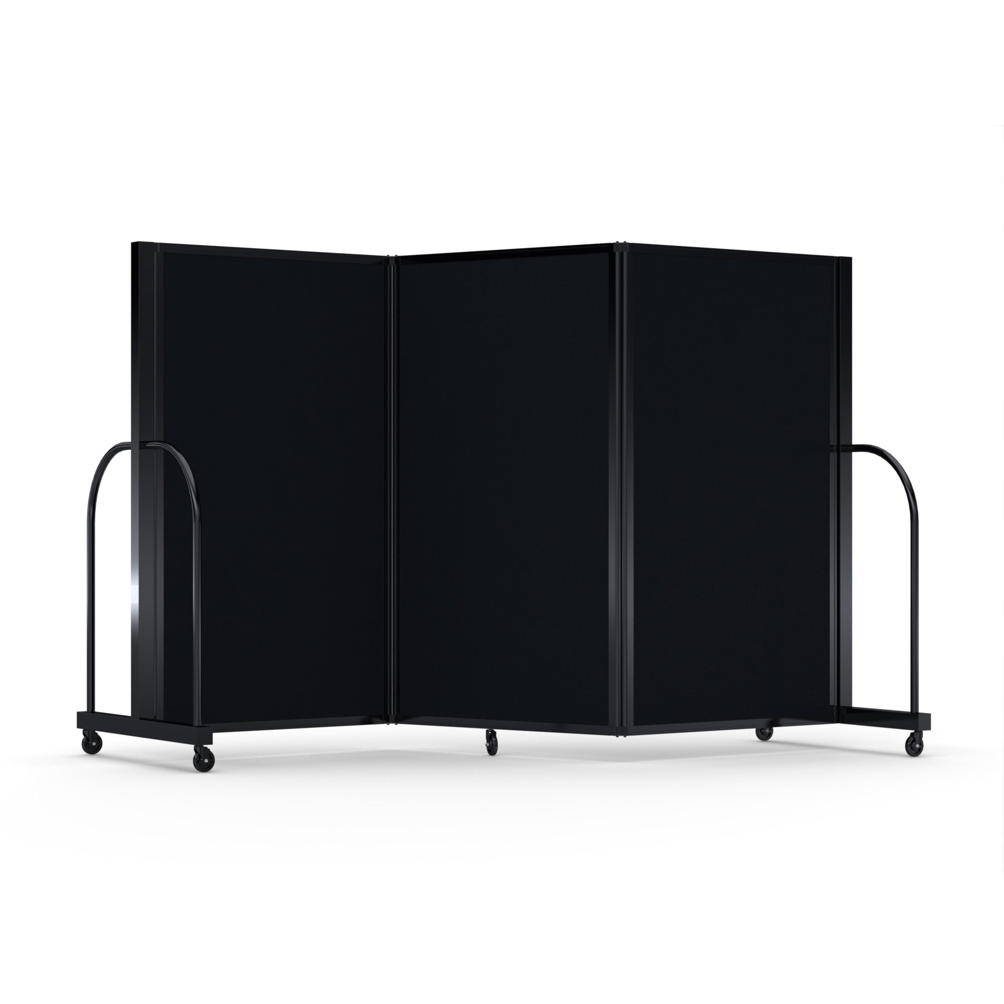 Screenflex Full Motion Divider, 5' x 8'7", Black Frame, Coal Vinyl