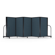 Screenflex Full Motion Divider, 5' x 14'1", Black Frame, Lake