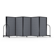 Screenflex Full Motion Divider, 5' x 14'1", Black Frame, Stone