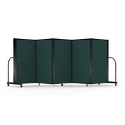 Screenflex Full Motion Divider, 5' x 14'1", Black Frame, Mallard