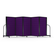 Screenflex Full Motion Divider, 5' x 14'1", Black Frame, Purple