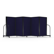 Screenflex Full Motion Divider, 5' x 14'1", Black Frame, Navy
