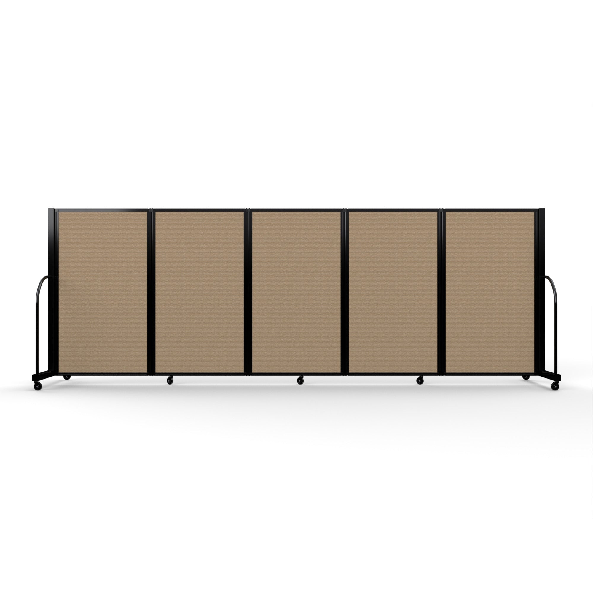 Screenflex Full Motion Divider, 5' x 14'1", Black Frame, Desert