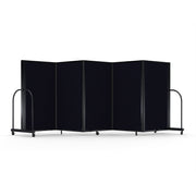 Screenflex Full Motion Divider, 5' x 14'1", Black Frame, Black