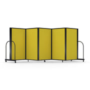 Screenflex Full Motion Divider, 5' x 14'1", Black Frame, Primary Yellow