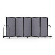 Screenflex Full Motion Divider, 5' x 14'1", Black Frame, Select Gray