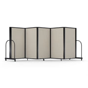 Screenflex Full Motion Divider, 5' x 14'1", Black Frame, Sand