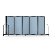 Screenflex Full Motion Divider, 5' x 14'1", Black Frame, Blue Tide Vinyl
