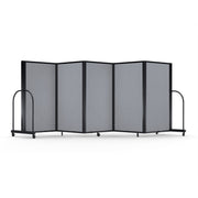Screenflex Full Motion Divider, 5' x 14'1", Black Frame, Granite Vinyl