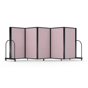 Screenflex Full Motion Divider, 5' x 14'1", Black Frame, Raspberry Mist Vinyl