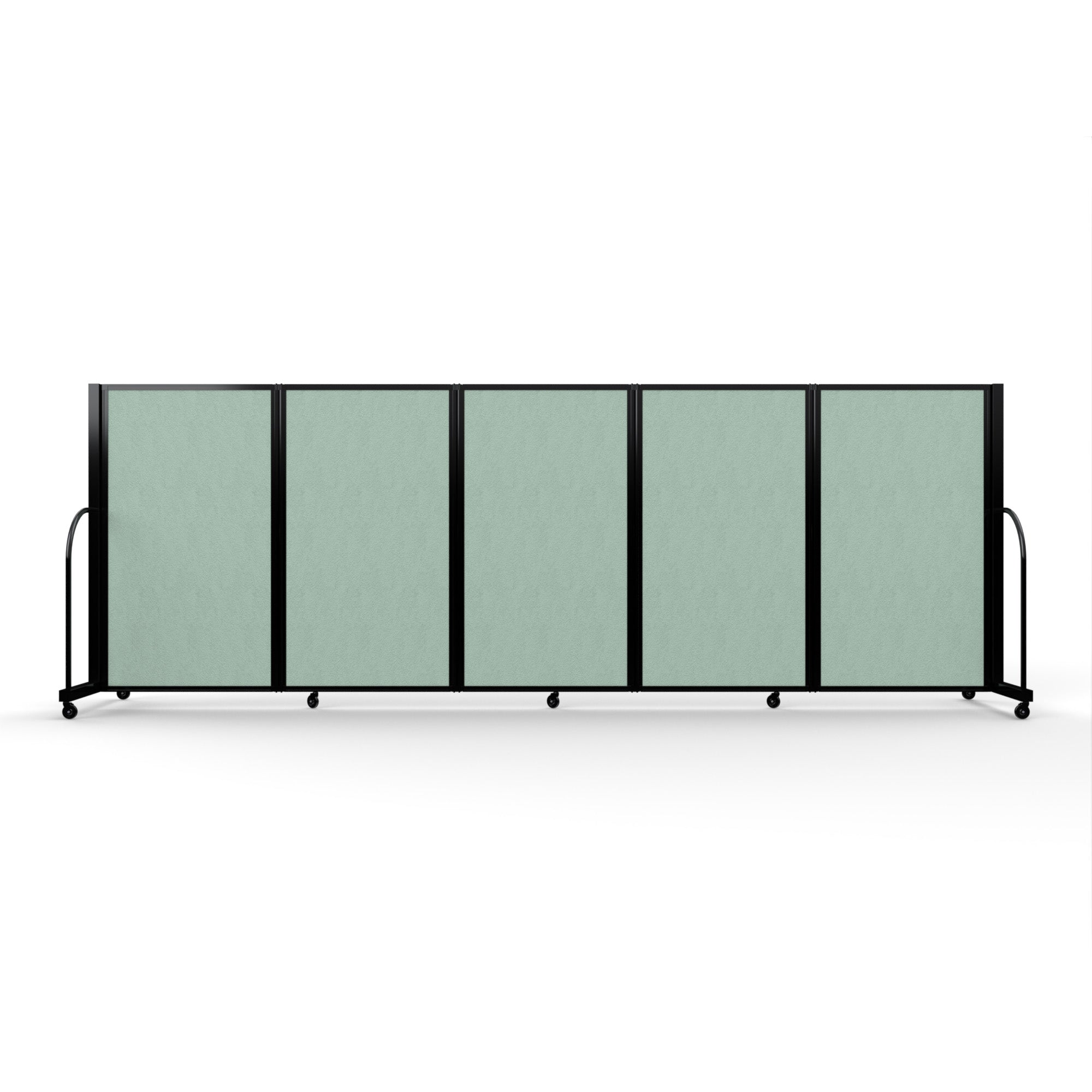 Screenflex Full Motion Divider, 5' x 14'1", Black Frame, Mint Vinyl