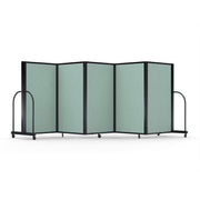 Screenflex Full Motion Divider, 5' x 14'1", Black Frame, Mint Vinyl