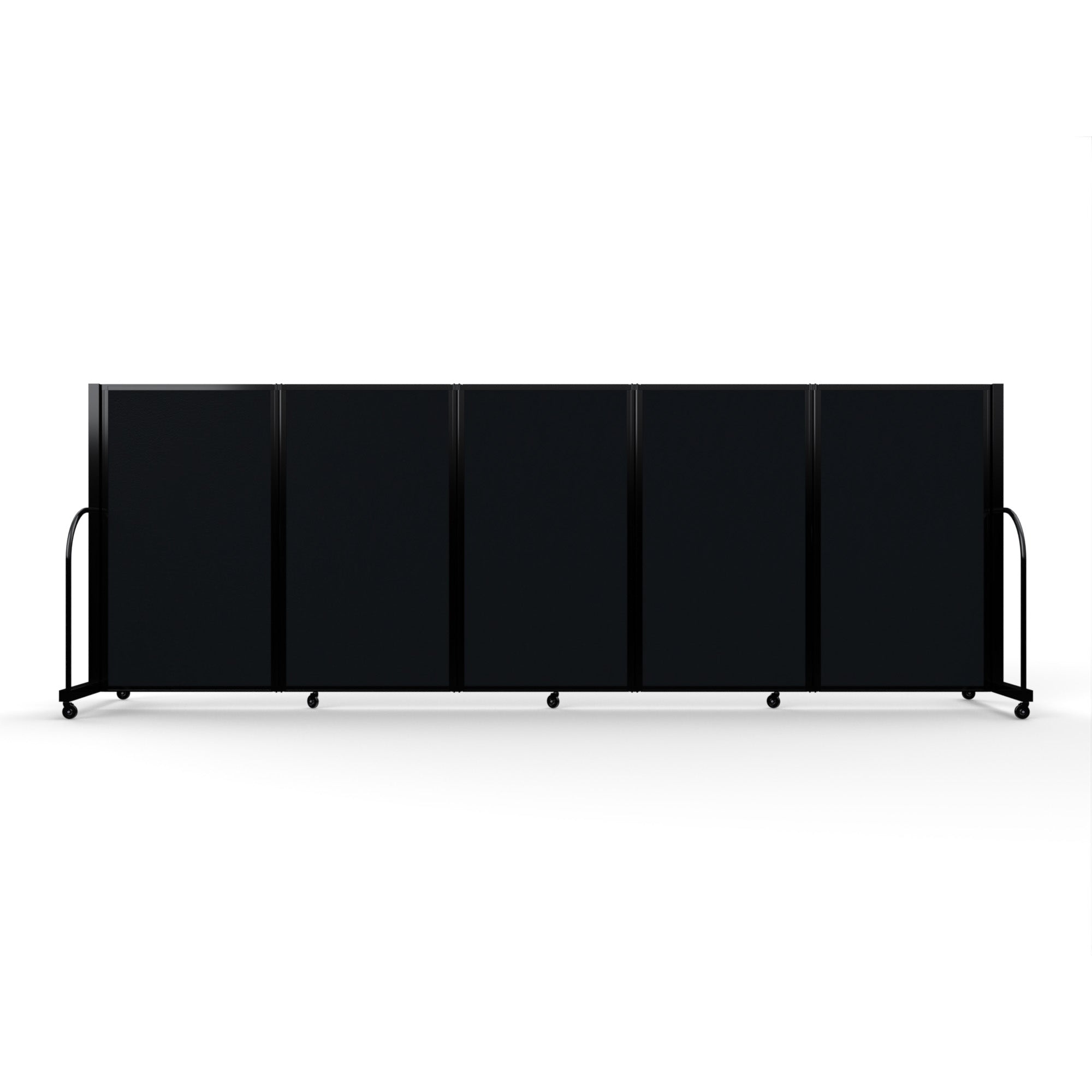 Screenflex Full Motion Divider, 5' x 14'1", Black Frame, Coal Vinyl