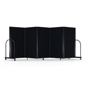Screenflex Full Motion Divider, 5' x 14'1", Black Frame, Coal Vinyl