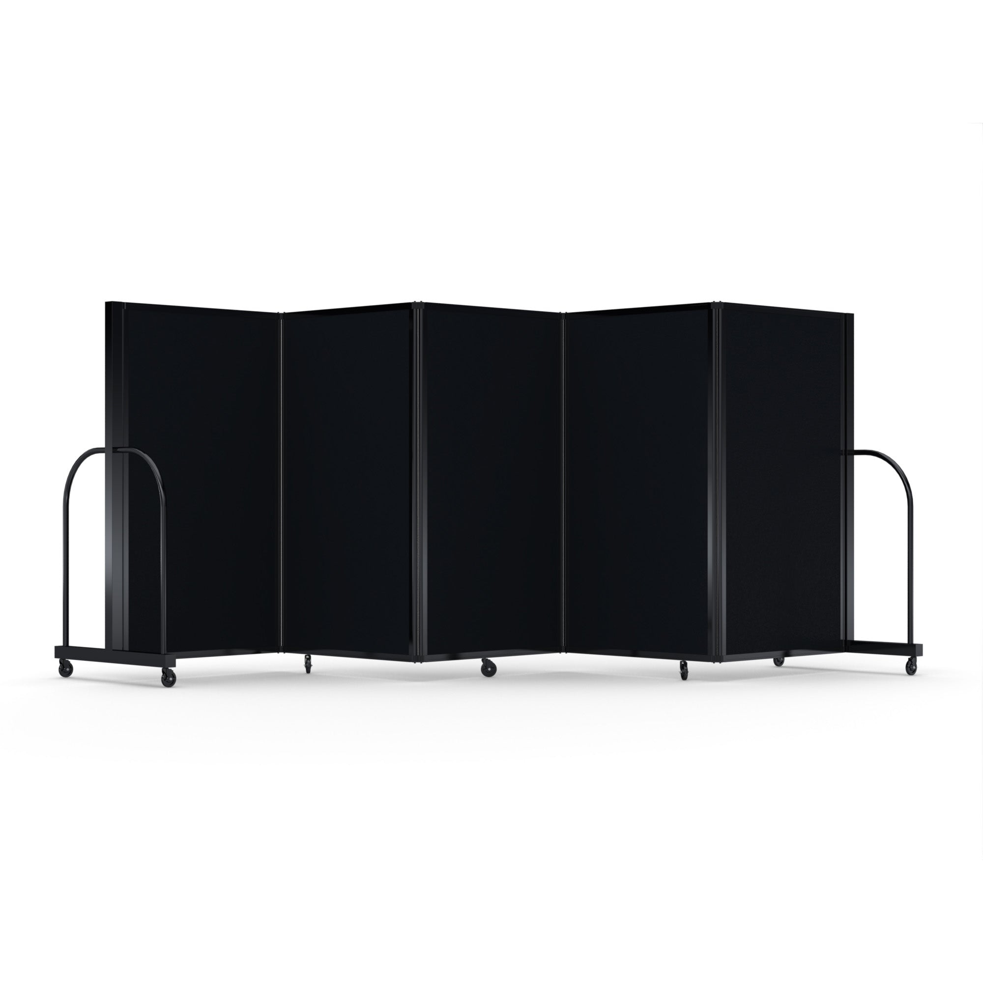 Screenflex Full Motion Divider, 5' x 14'1", Black Frame, Coal Vinyl
