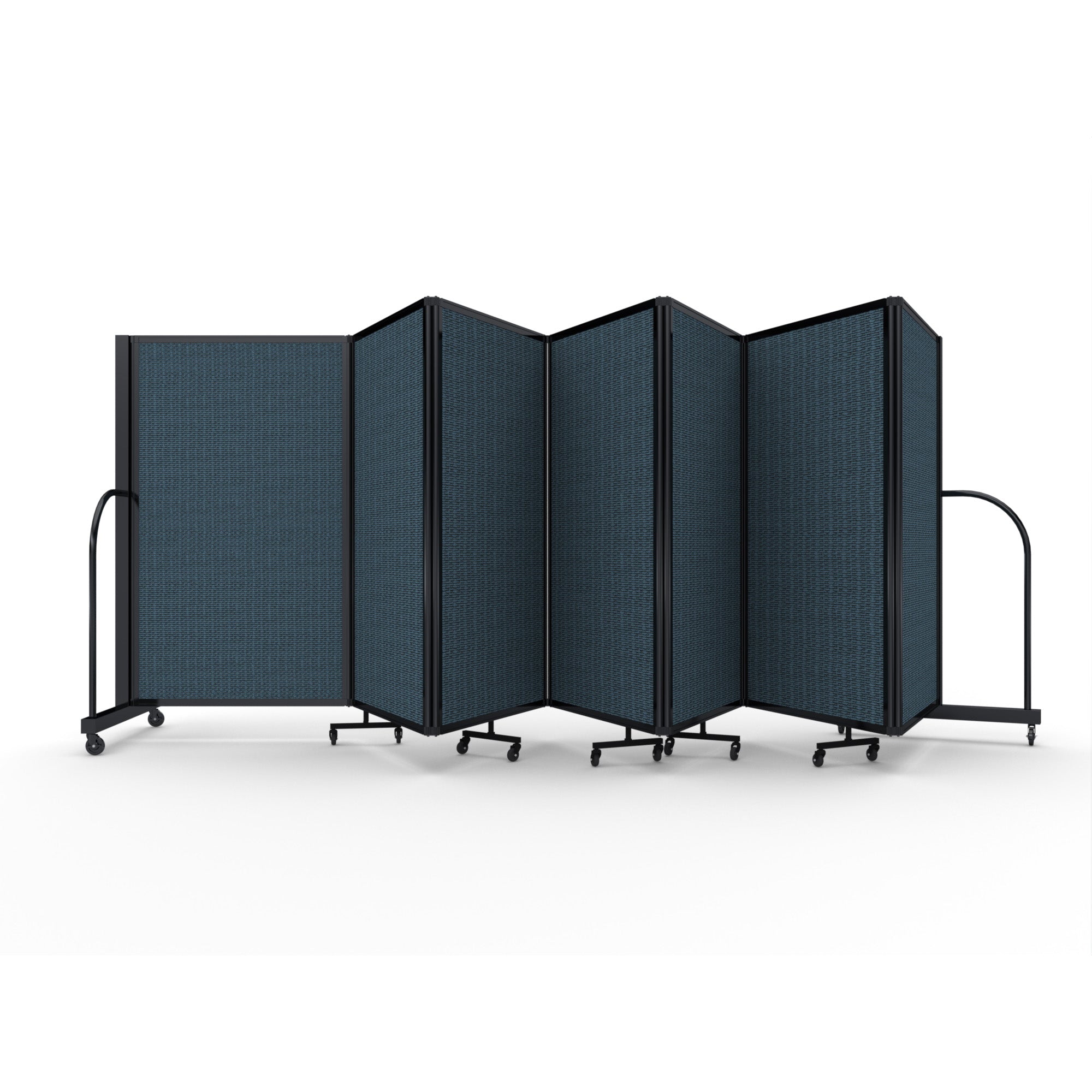 Screenflex Full Motion Divider, 5' x 19'7", Black Frame, Lake