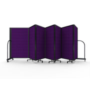 Screenflex Full Motion Divider, 5' x 19'7", Black Frame, Purple
