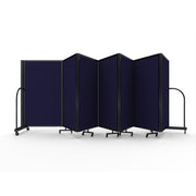 Screenflex Full Motion Divider, 5' x 19'7", Black Frame, Navy