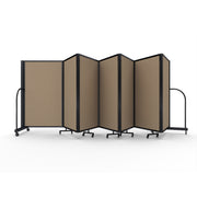 Screenflex Full Motion Divider, 5' x 19'7", Black Frame, Desert