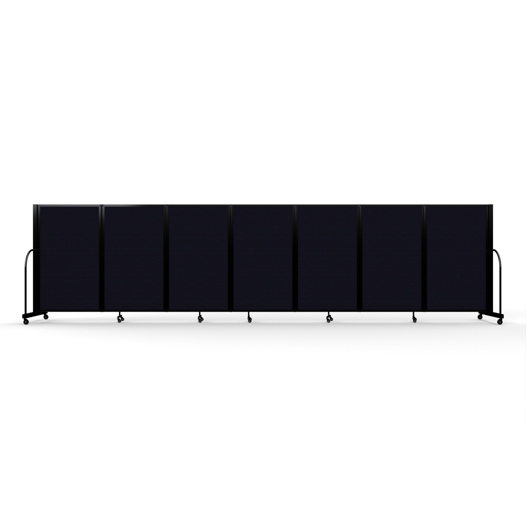 Screenflex Full Motion Divider, 5' x 19'7", Black Frame, Black
