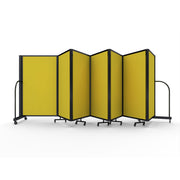 Screenflex Full Motion Divider, 5' x 19'7", Black Frame, Primary Yellow