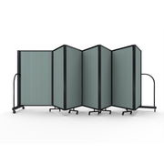 Screenflex Full Motion Divider, 5' x 19'7", Black Frame, Sea Green