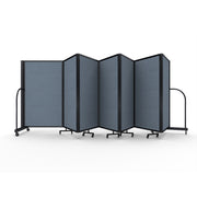 Screenflex Full Motion Divider, 5' x 19'7", Black Frame, Summer Blue