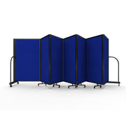 Screenflex Full Motion Divider, 5' x 19'7", Black Frame, Royal Blue