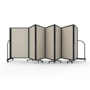 Screenflex Full Motion Divider, 5' x 19'7", Black Frame, Sand