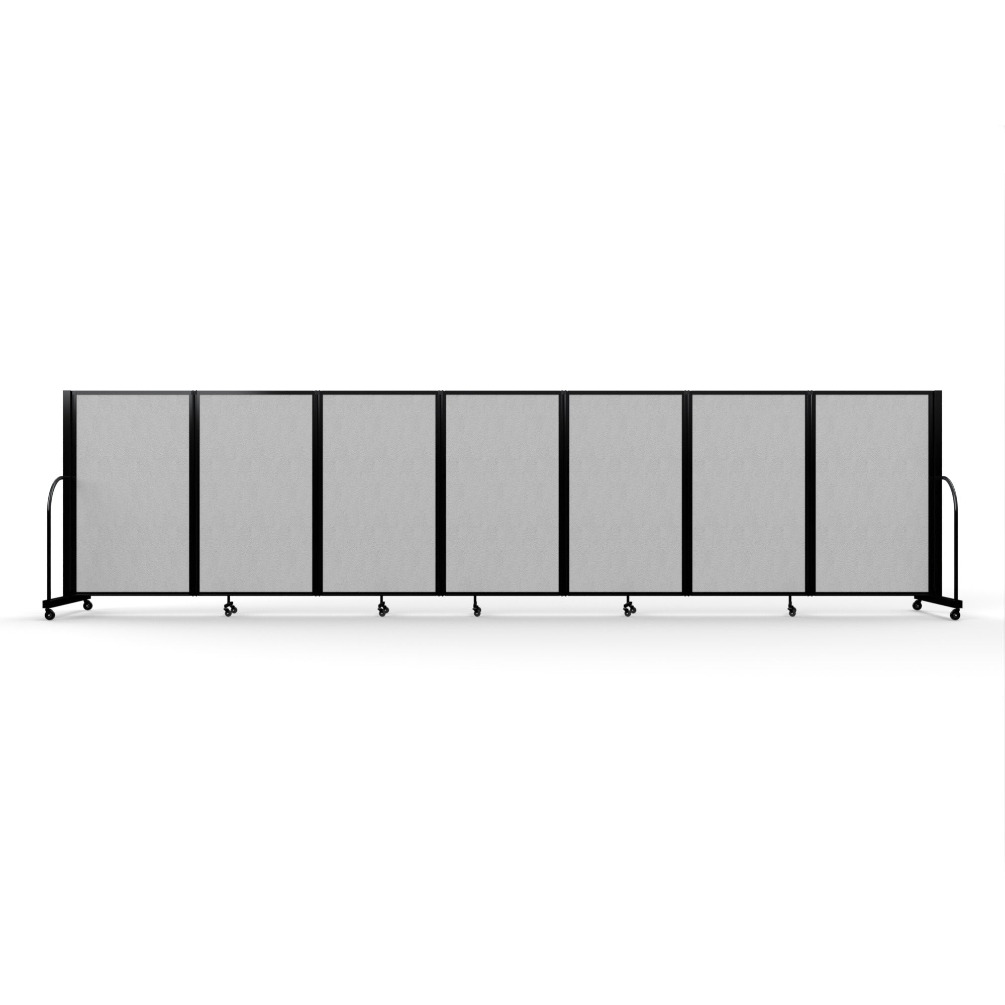 Screenflex Full Motion Divider, 5' x 19'7", Black Frame, Granite Vinyl