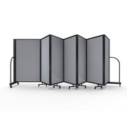 Screenflex Full Motion Divider, 5' x 19'7", Black Frame, Granite Vinyl