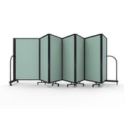 Screenflex Full Motion Divider, 5' x 19'7", Black Frame, Mint Vinyl