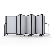 Screenflex Full Motion Divider, 5' x 19'7", Black Frame, Ice Vinyl