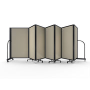 Screenflex Full Motion Divider, 5' x 19'7", Black Frame, Hazelnut Vinyl
