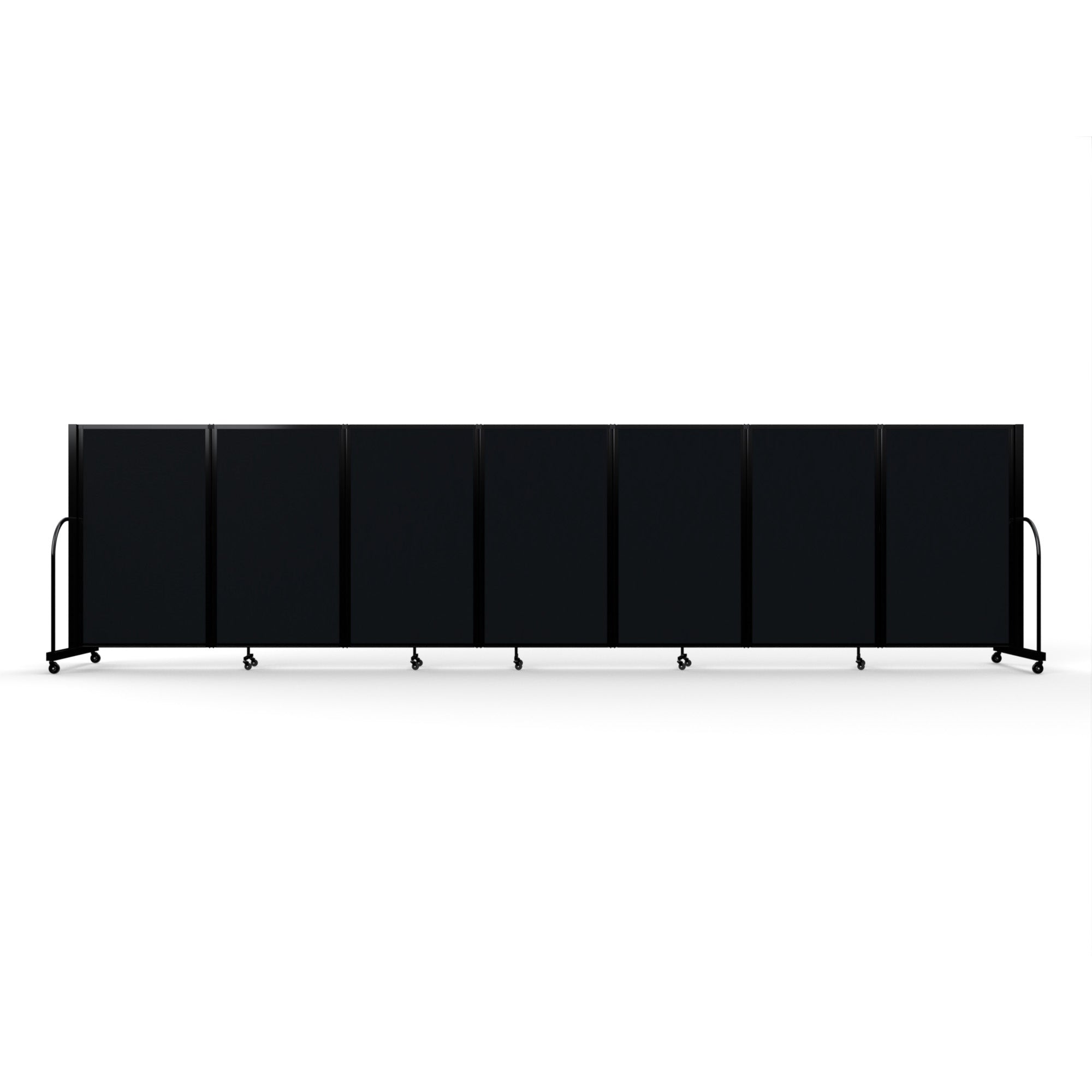 Screenflex Full Motion Divider, 5' x 19'7", Black Frame, Coal Vinyl