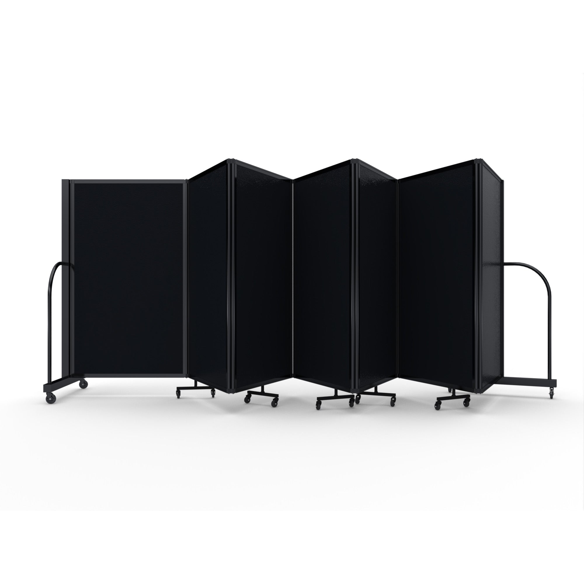 Screenflex Full Motion Divider, 5' x 19'7", Black Frame, Coal Vinyl