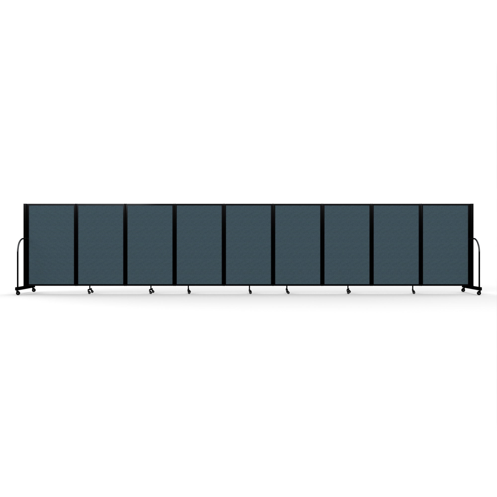 Screenflex Full Motion Divider, 5' x 25'1", Black Frame, Lake