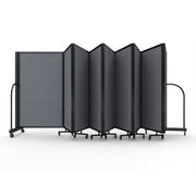 Screenflex Full Motion Divider, 5' x 25'1", Black Frame, Stone