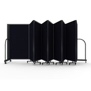 Screenflex Full Motion Divider, 5' x 25'1", Black Frame, Black