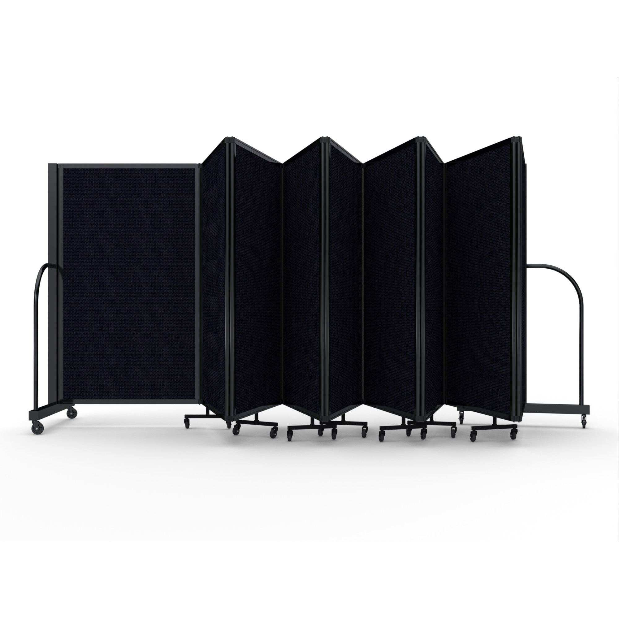 Screenflex Full Motion Divider, 5' x 25'1", Black Frame, Black
