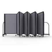 Screenflex Full Motion Divider, 5' x 25'1", Black Frame, Select Gray