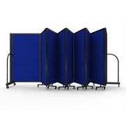 Screenflex Full Motion Divider, 5' x 25'1", Black Frame, Royal Blue