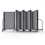 Screenflex Full Motion Divider, 5' x 25'1", Black Frame, Granite Vinyl