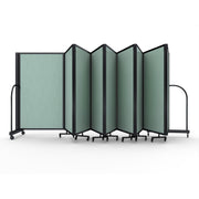 Screenflex Full Motion Divider, 5' x 25'1", Black Frame, Mint Vinyl