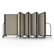 Screenflex Full Motion Divider, 5' x 25'1", Black Frame, Hazelnut Vinyl